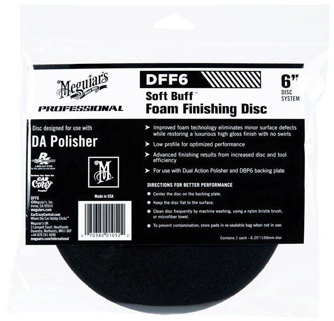 Meguiar's DFF6 Soft Buff Foam Finishing Disc 6"