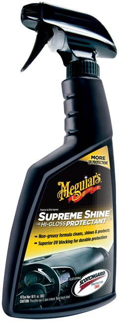 Meguiar's Supreme Shine Vinyl & Rubber Protectant - ochrana interiérových plastů, vysoký lesk 473 ml