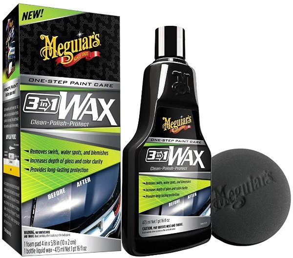 Meguiar's 3-in-1 Wax - leštěnka s voskem 3v1, 473 ml