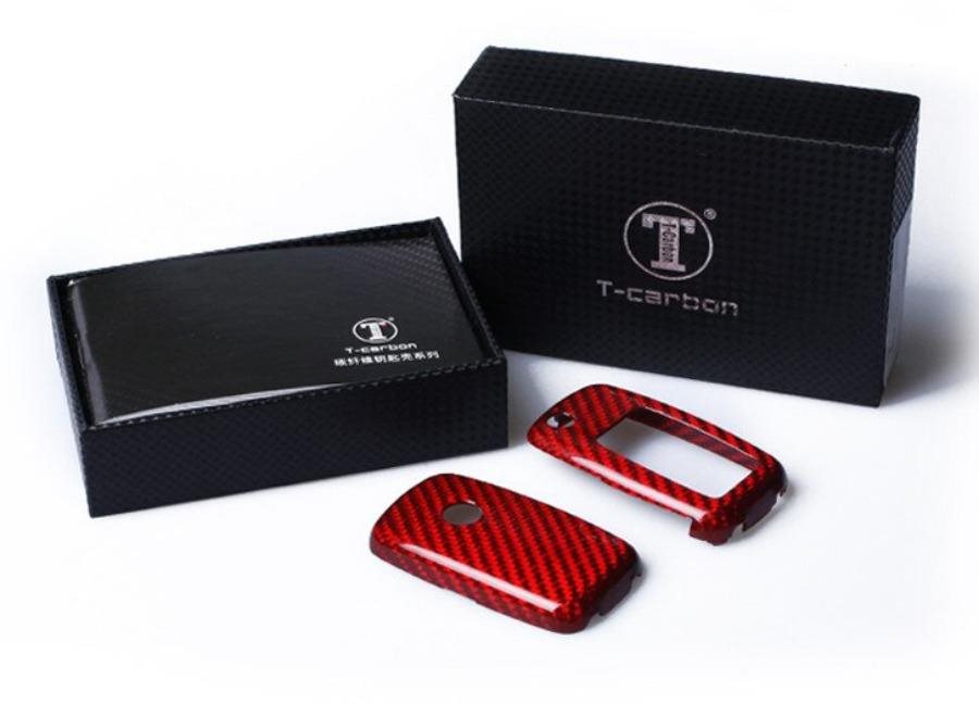 T-carbon pro VW/Škoda s vystřelovacím klíčem, červená