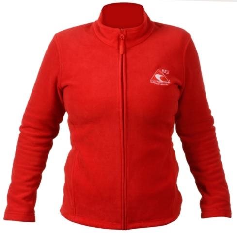 ACI mikina červená fleece na zip dámská 285 g, vel. S