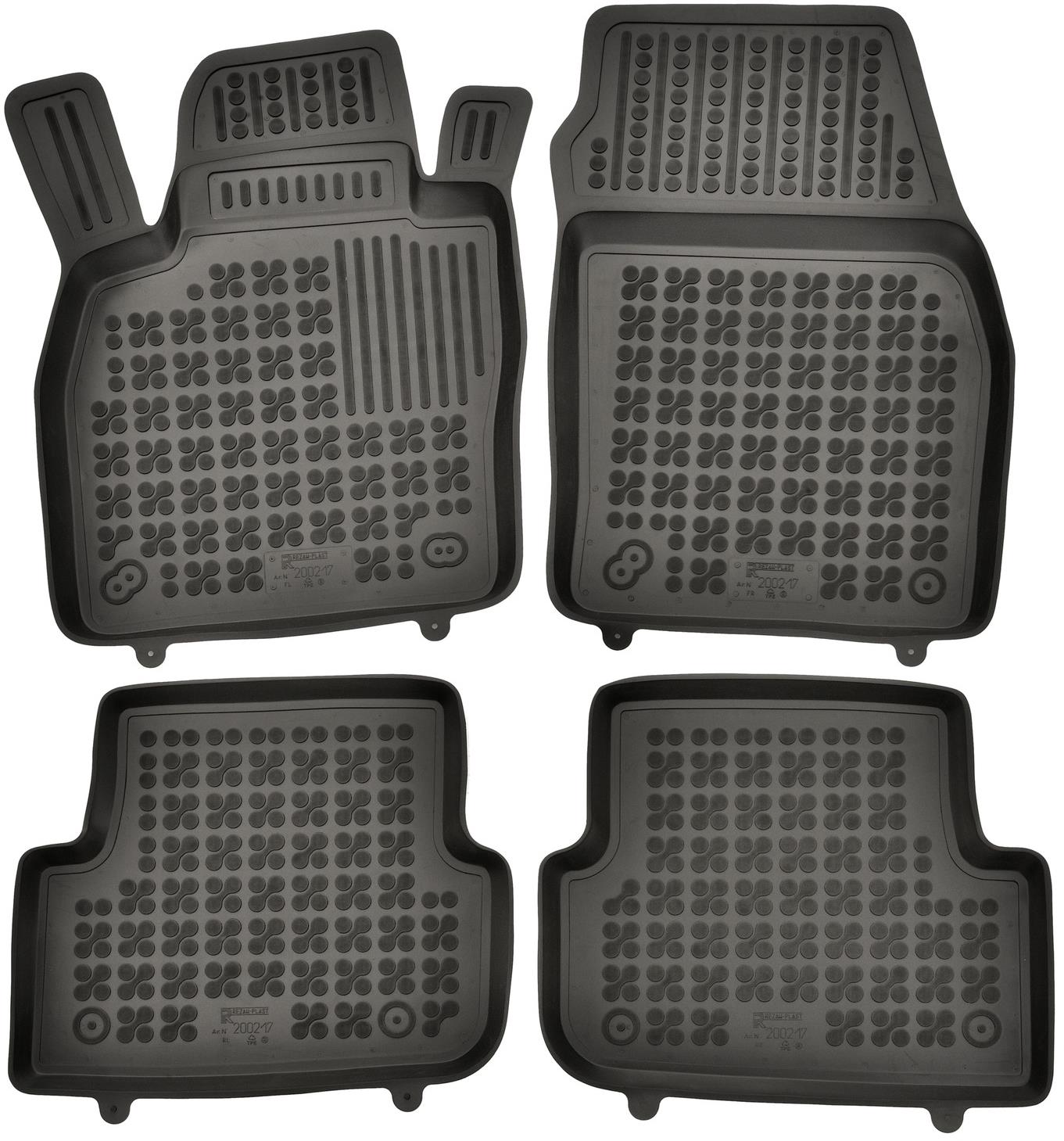 Rezaw-Plast gumové koberečky černé s vyšším okrajem Škoda Fabia 9/21- sada 4 ks