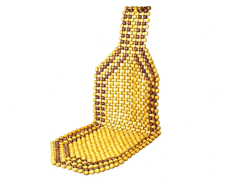 Cappa Beads masážní kuličkový potah, béžový, 40 × 130 cm