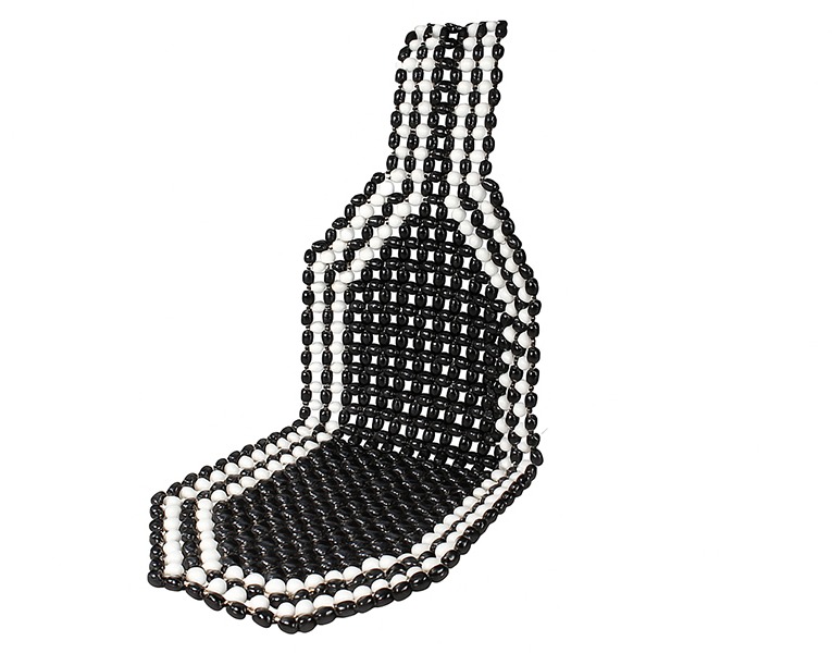 Cappa Beads masážní kuličkový potah, černý, 40 × 130 cm