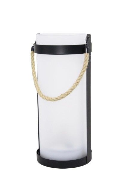 HANKO solární sloupová lampa ohnivé sklo, lanové držadlo