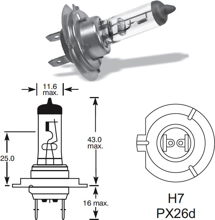 Lucas H7 55W PX26d