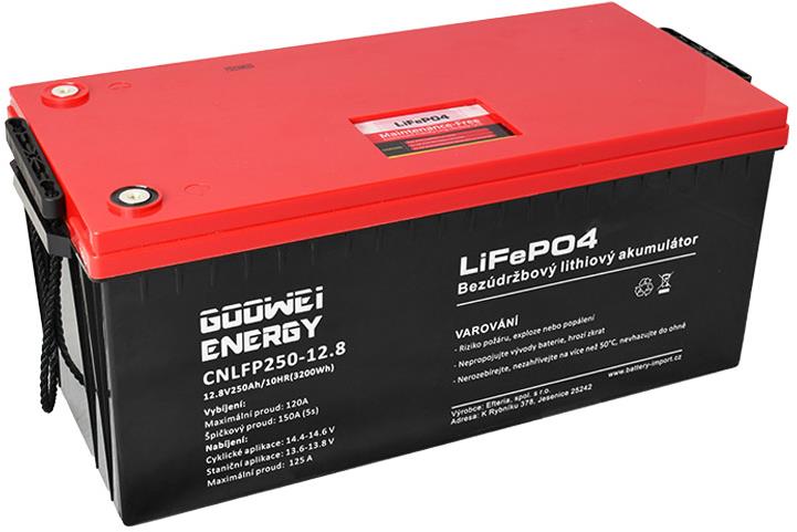 GOOWEI ENERGY CNLFP250-12.8, LiFePO4, 12,8 V, 250 Ah