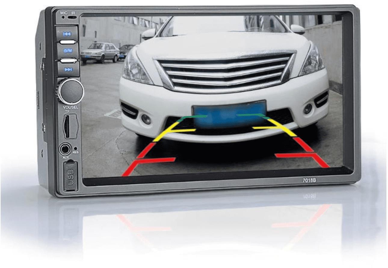 PODOFO 2din Univerzální Autorádio s Bluetooth, USB, Aux, MIrror Link, Parkovací kamera