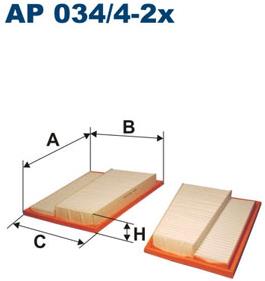 FILTRON vzduchový filtr AP 034/4-2x