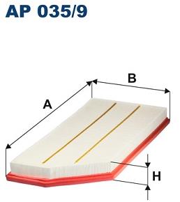 FILTRON vzduchový filtr AP 035/9