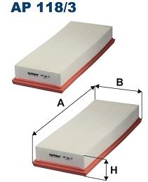 FILTRON vzduchový filtr AP 118/3-2x