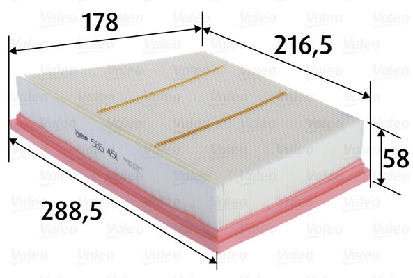 VALEO vzduchový filtr 585451