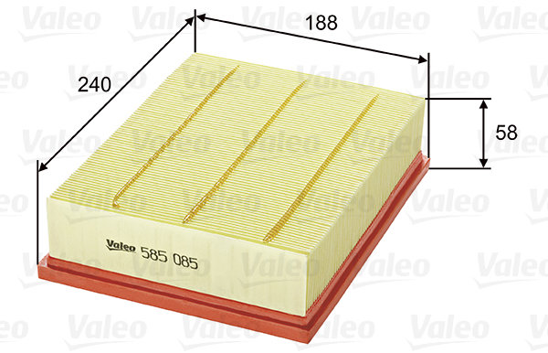 VALEO vzduchový filtr 585085