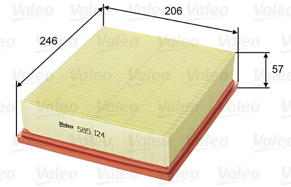 VALEO vzduchový filtr 585124