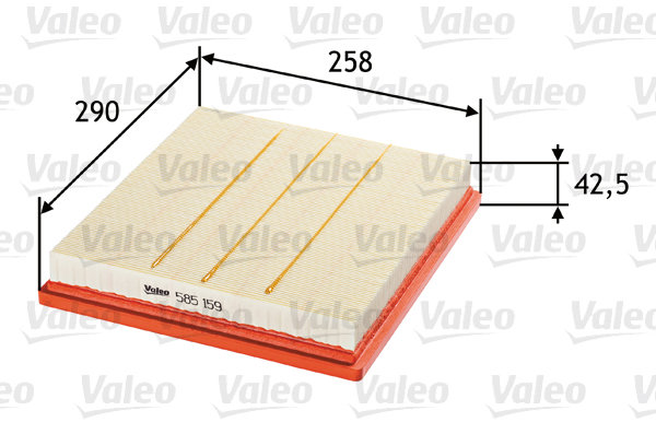 VALEO vzduchový filtr 585159