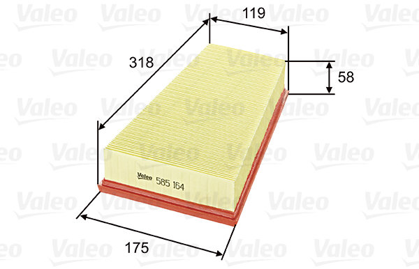 VALEO vzduchový filtr 585164