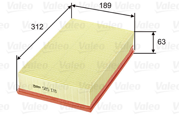 VALEO vzduchový filtr 585178