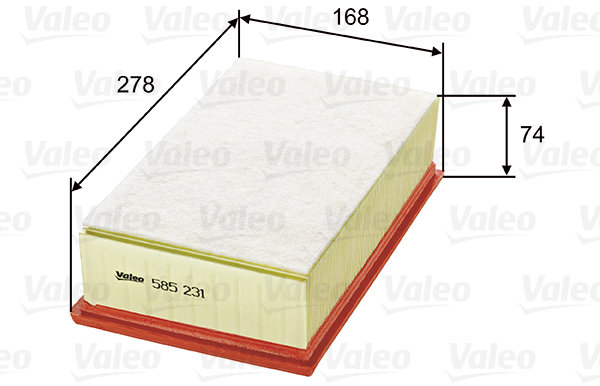 VALEO vzduchový filtr 585231
