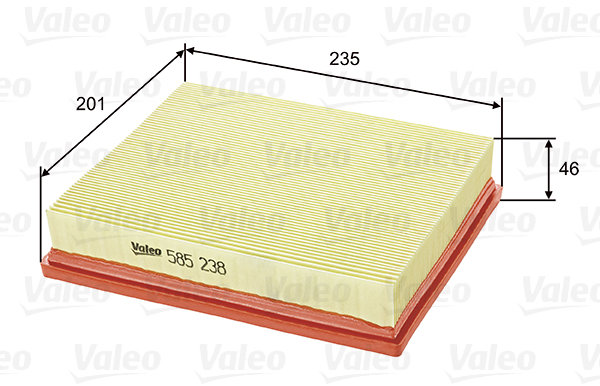 VALEO vzduchový filtr 585238