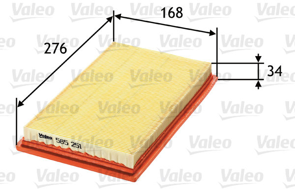 VALEO vzduchový filtr 585251