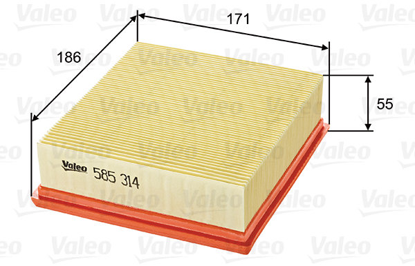 VALEO vzduchový filtr 585314