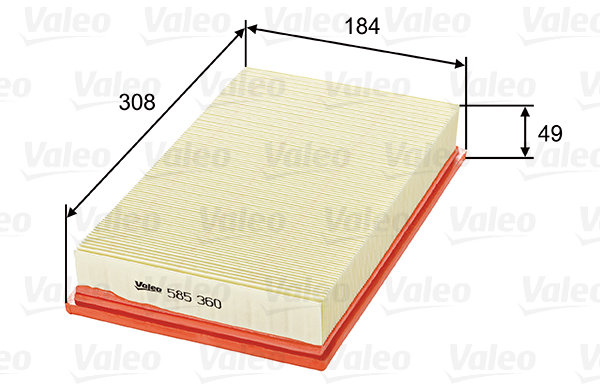 VALEO vzduchový filtr 585360