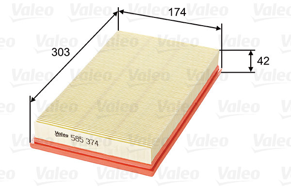 VALEO vzduchový filtr 585374