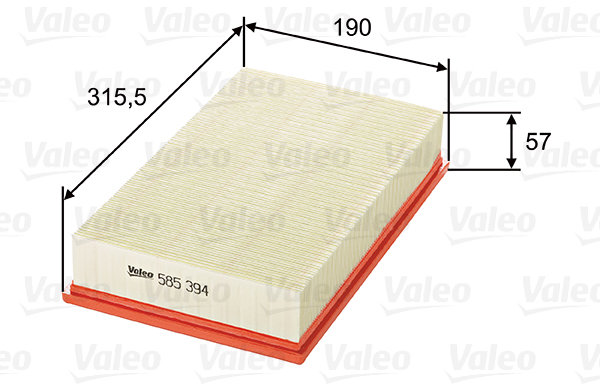 VALEO vzduchový filtr 585394