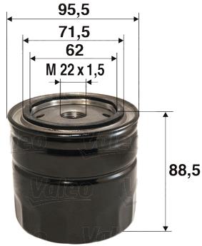 VALEO Olejový filtr 586097