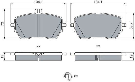 BOSCH Brzdové destičky 0 986 424 887
