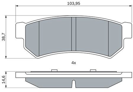 BOSCH Brzdové destičky 0 986 460 007