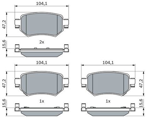 BOSCH Brzdové destičky 0 986 460 010
