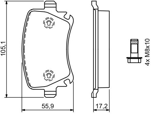 BOSCH Brzdové destičky 0 986 494 062