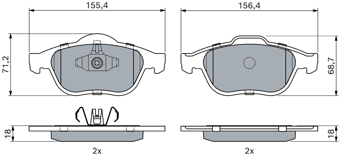 BOSCH Sada brzdových destiček 0 986 424 443