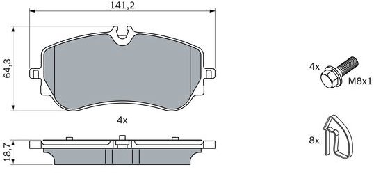 BOSCH Sada brzdových destiček 0 986 424 875