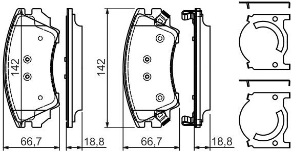 BOSCH Sada brzdových destiček 0 986 494 275