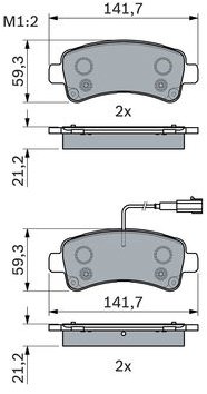 BOSCH Sada brzdových destiček 0 986 494 765