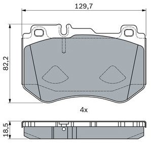 BOSCH Sada brzdových destiček 0 986 494 777