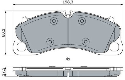 BOSCH Sada brzdových destiček 0 986 494 788