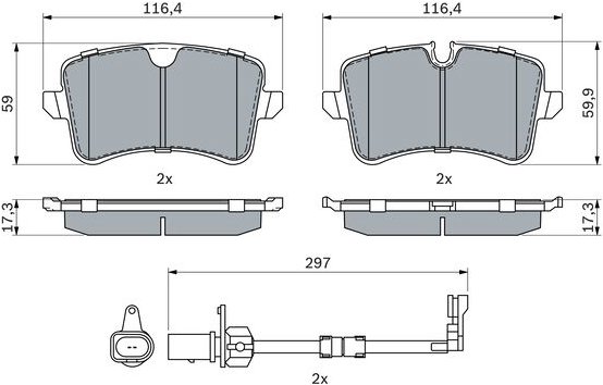 BOSCH Sada brzdových destiček 0 986 494 915
