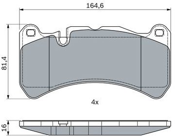 BOSCH Sada brzdových destiček 0 986 494 965