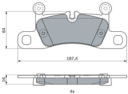BOSCH Sada brzdových destiček 0 986 494 977