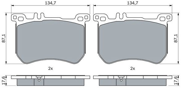 BOSCH Sada brzdových destiček 0 986 494 985