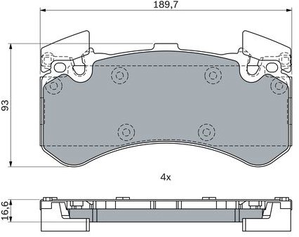BOSCH Sada brzdových destiček 0 986 494 991