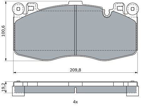 BOSCH Sada brzdových destiček 0 986 424 387