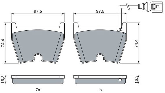 BOSCH Sada brzdových destiček 0 986 424 613