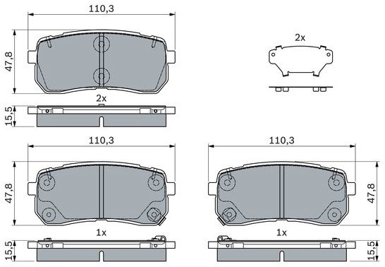 BOSCH Sada brzdových destiček 0 986 494 971