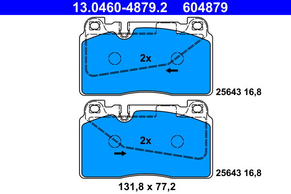 ATE 604879 Sada brzdových destiček 13.0460-4879.2