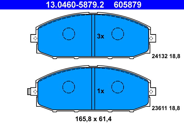 ATE 605879 Sada brzdových destiček 13.0460-5879.2