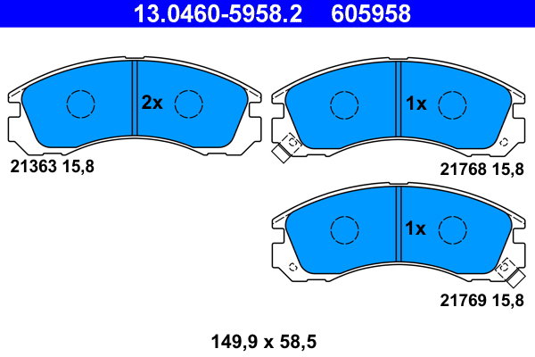ATE 605958 Sada brzdových destiček 13.0460-5958.2